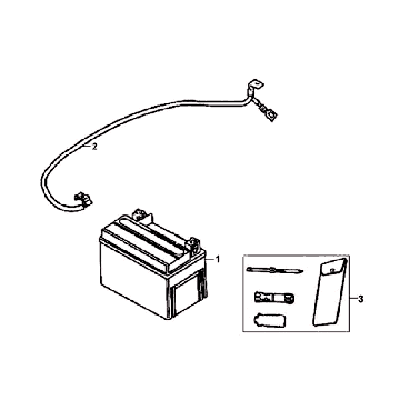 Batterie - Trousse à outils  Sym Fiddle 50 4T AC blanc (WH-8018P)