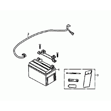 Kit batterie Sym Fiddle II euro4 (WH-006) blanc