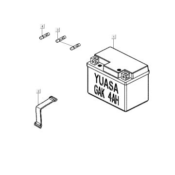 Batterie Kymco City 12" 50 4T AC blanc