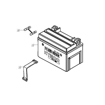 batterie Kymco People S 4 temps noir mat