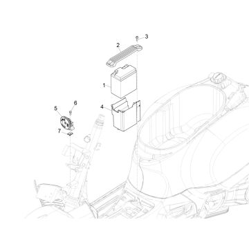 Batterie IE ABS Euro4 Vespa GTS 125 4 temps 2016-2018