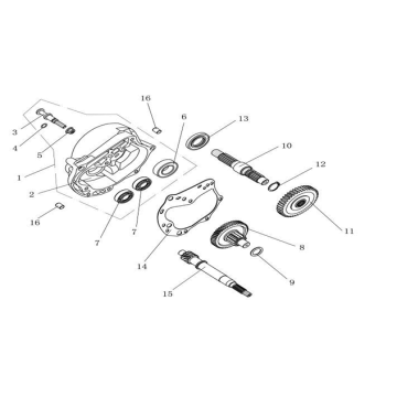Essieu arrière China Ape50 noir