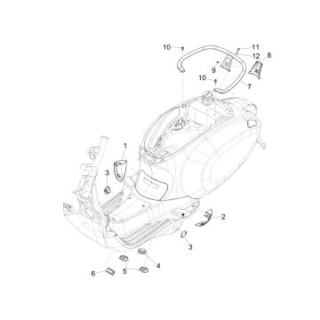 Porte-bagages arrière Vespa Elettrica 25/KMH SCH E5 2021 (EMEA)