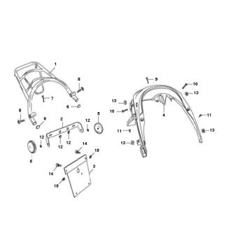 Porte-bagages arrière Rover Fun 4 temps