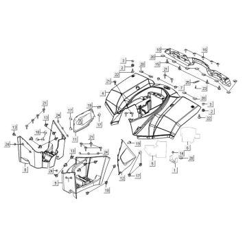 Housses arrière Kymco MXU 300R