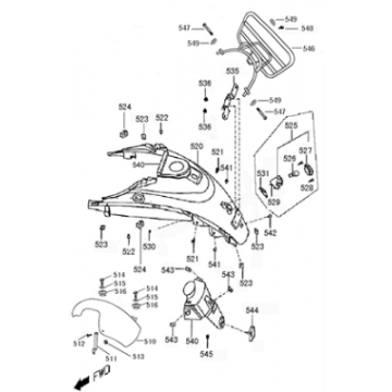Capuchon de feu arrière Senzo Old Classic noir