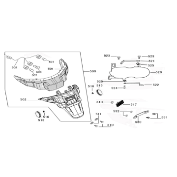 Garde-boue de feu arrière China Star50 gris crème