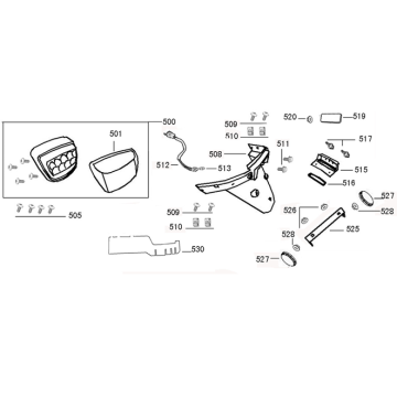 Pare-boue arrière Znen VPA 125cc argent