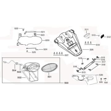 Feu arrière AGM Joy rouge