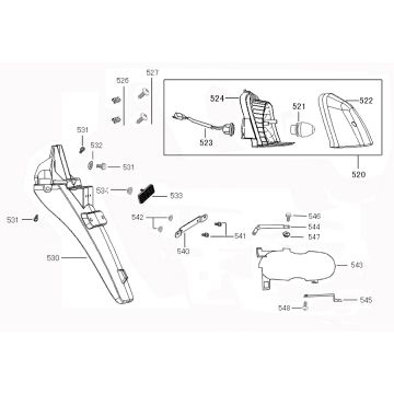 Feu arrière Benzhou ZN50QT-36 champagne