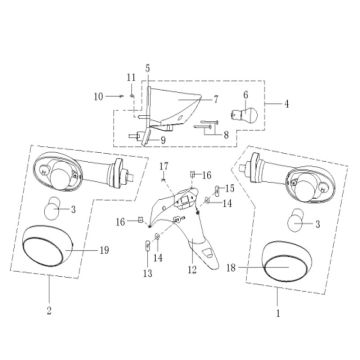 Feu arrière Generic Cracker Limited blanc 2009 2 temps
