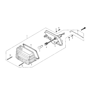 Éclairage arrière Honda MB50/MB80