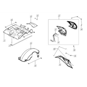 Feu arrière Kymco Like 125cc