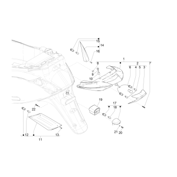 Feu arrière Piaggo Zip 4 temps (injection euro4 IGET)