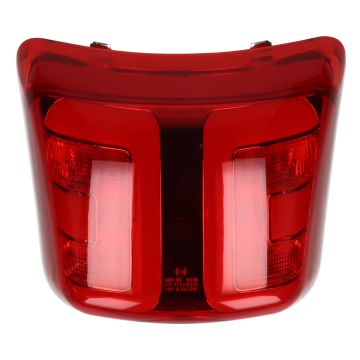 Feu arrière Power 1 LED Tube Vespa GTS 125300/GTS Super 125300 2018> bord de feu arrière rouge/noir mat (marquage CE)