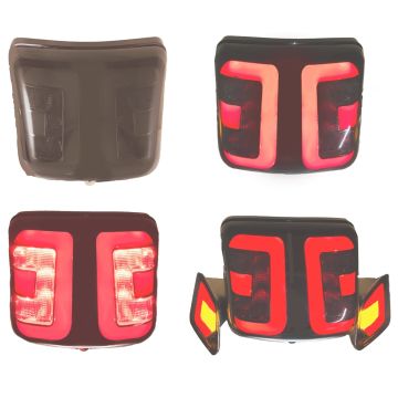 Feu arrière Vespa GTS led tube smoke + jante noir mat Power1