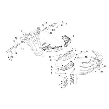 Feux arrière - Piaggio MP3 300 ie E4 LT BUSINESS - SPORT NOABS-ABS 2016 - 2018 (EMEA)