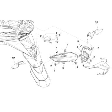 Feux career - Piaggio MP3 300 HPE/300 HPE SPORT E5 ABS 2020-2022 (EMEA)