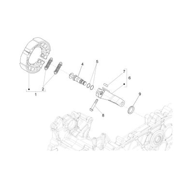 Frein arrière Vespa Primavera 2 temps