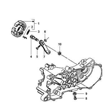 Frein arrière Piaggio Typhoon 98-2005 2 temps