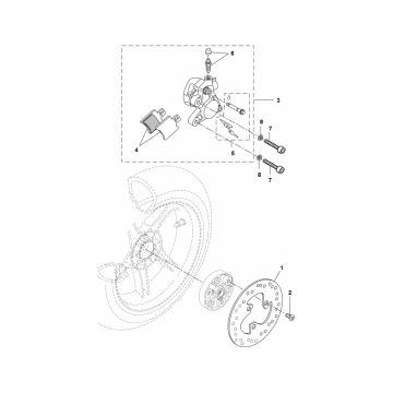 Frein arrière Yamaha Aerox 4 temps 2014