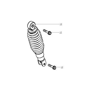 amortisseur arrière Kymco People S 4 temps blanc