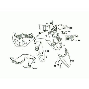 BARRIÈRE GARDE-BOUE Sym Orbit II Euro 4 gris mat