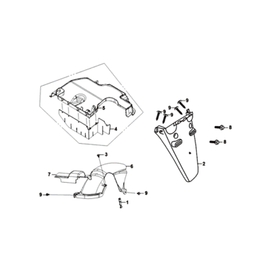 Barrière de chantier Sym Fiddle II euro4 (WH-006) Blanche