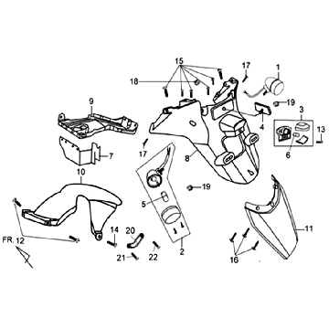 Barrière de construction d'ombrage Sym Orbit II (WH8018P) blanche