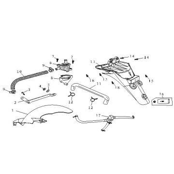 Garde boue arrière AGM Fashion beige