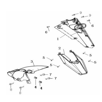 Garde boue arrière Generic Ideo bleu 2010 2 temps 25