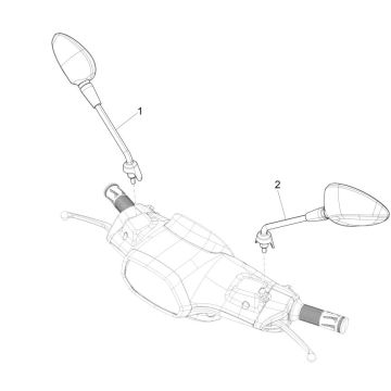 Rétroviseurs Vespa Sprint 125 4T 3V IE ABS