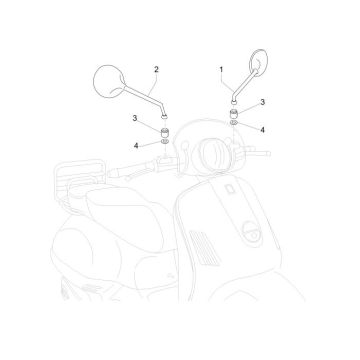 Rétroviseurs Vespa LXV 25km 4 temps 2 soupapes