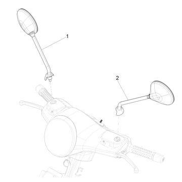 Rétroviseur (s) Vespa GTS 125 4T E4 ABS 2019 (EMEA)