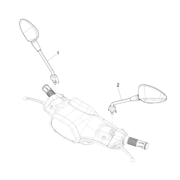 Rétroviseurs Vespa Sprint 4 temps et 3 soupapes (injection euro5 IGET)