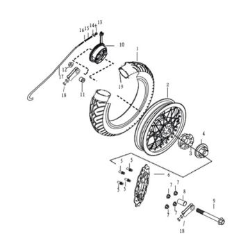 Roue arrière Agm Caferacer