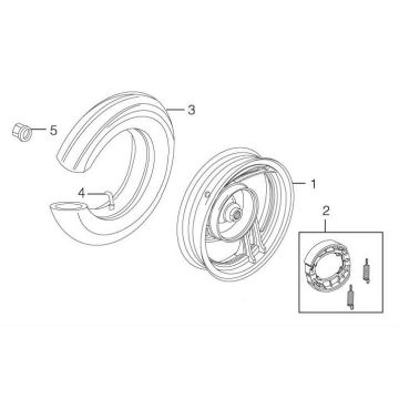 Roue arrière China Filly 4 temps