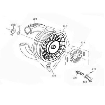 Roue arrière China Joy marron
