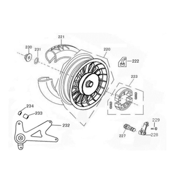 Roue arrière Edwards Maple V50-2 bleu foncé