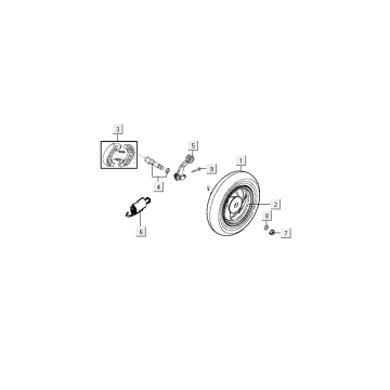 Roue arrière Kymco VP50i injection euro 4 tecno silver