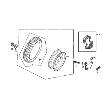 Barrière routière Sym Fiddle III Euro4 (WH-006) Blanche