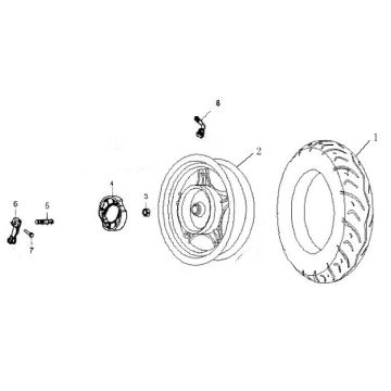 Roue arrière Turbo RG50 creme