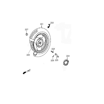 Roue arrière Znen Snail creme