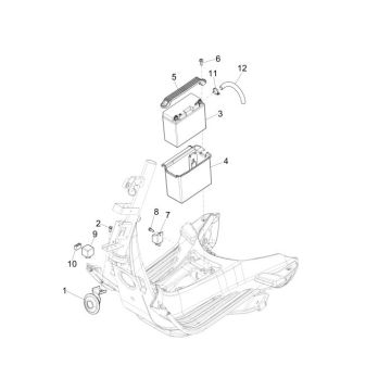 Avertisseur de batterie Vespa Primavera 2 temps