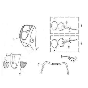 Tablier avantChina Grande Retro GT2 noir