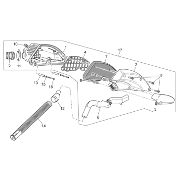Boîte à air I Aprilia SR 50 H2O ie+carbu 2004-2009