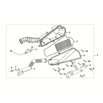 Boîte à air  Sym Fiddle III 50 E3