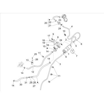 Système anti-évaporation Vespa Primavera 4 temps 3V (injection euro5 IGET)