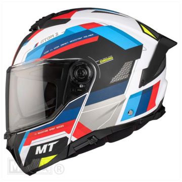 Casque Modulable MT Atom 2 SV Bast bleu mat/rouge