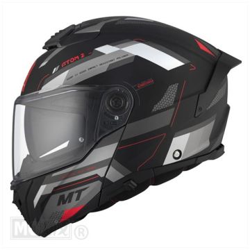 Système de casque MT Atom 2 SV Bast noir mat/rouge